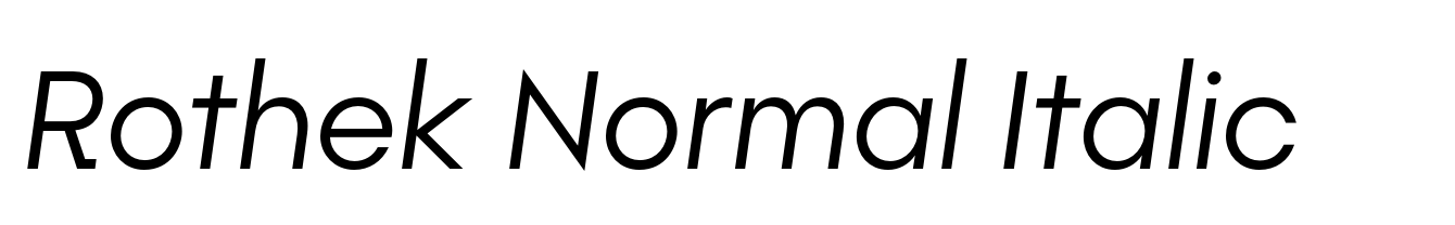 Rothek Normal Italic